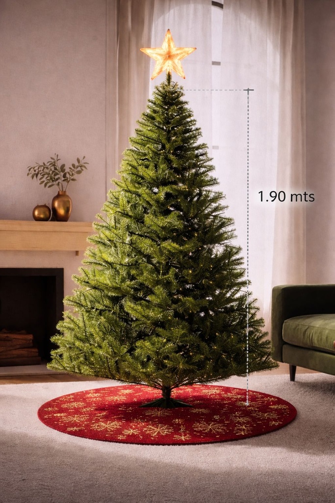 Conjunto de Árbol, Estrella y Pie de Árbol Navideño (Imagen de Referencia)