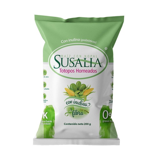 Totopos De Maíz Con Nopal Susalia (bolsa)