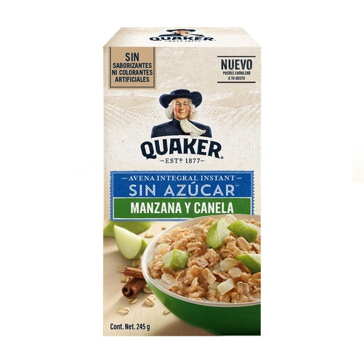 Avena Instantánea Manzana Canela 0% Azúcar (245grs)