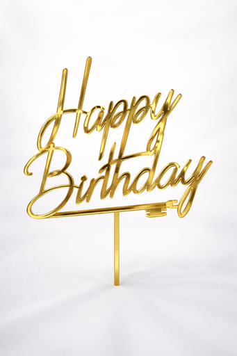 Happy Birthday Acrylic Cake Topper (1 piece)